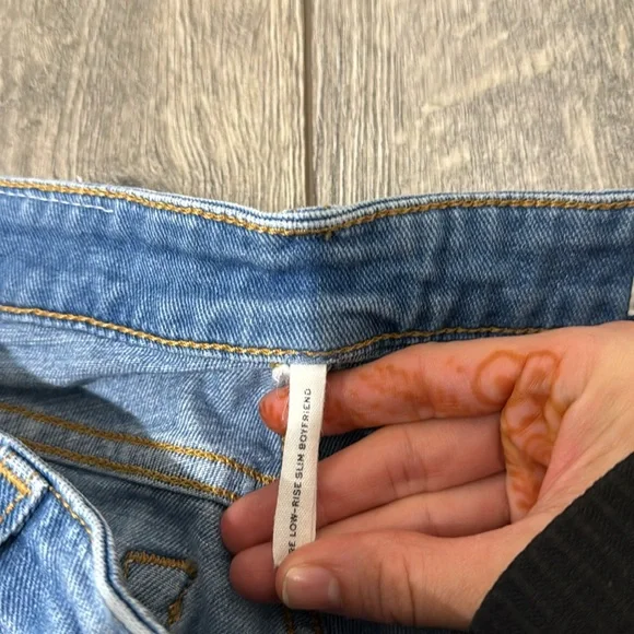 • rag & bone • Women’s Dre Low Rise Slim Boyfriend Jeans in Tulip Blue 25 - Picture 3 of 5